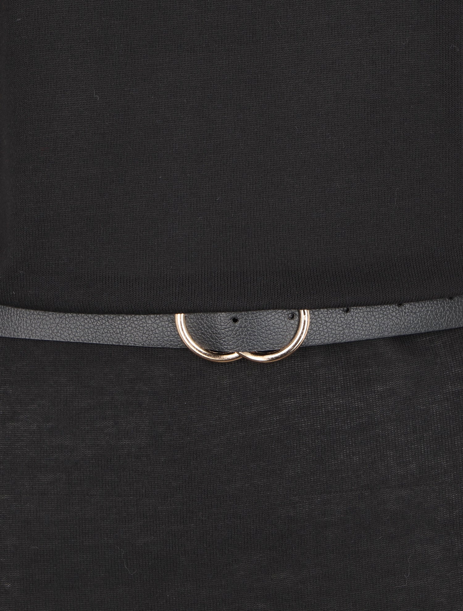 Robe à col bénitier et manches dolman - Noir - 3