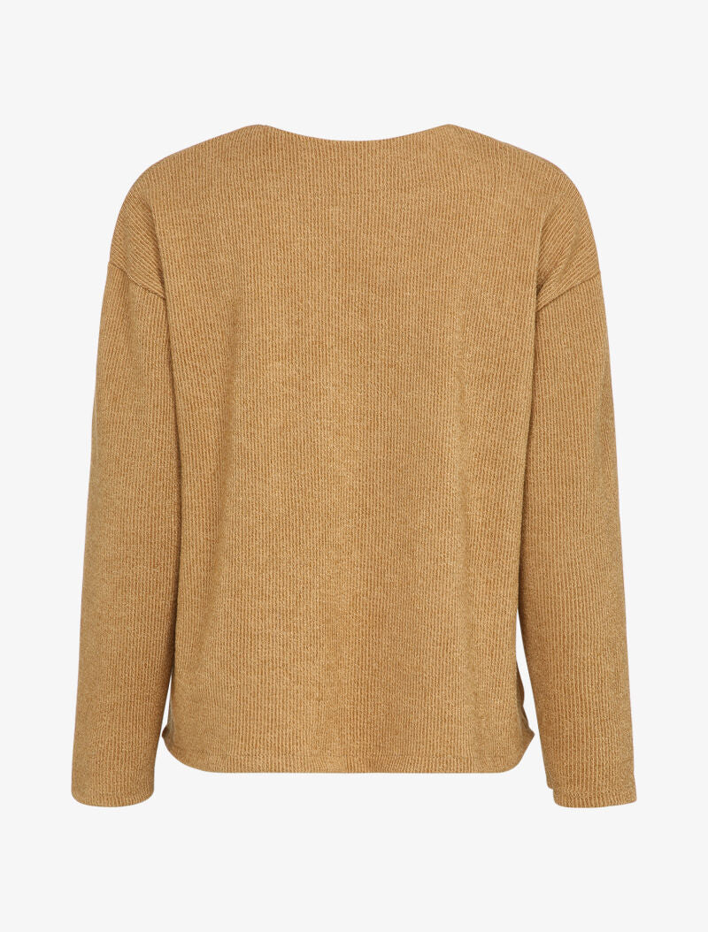Cardigan à bords asymétriques - Camel - 2