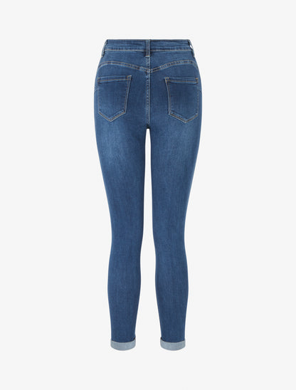 Jean à revers coupe slim - Bleu - 2