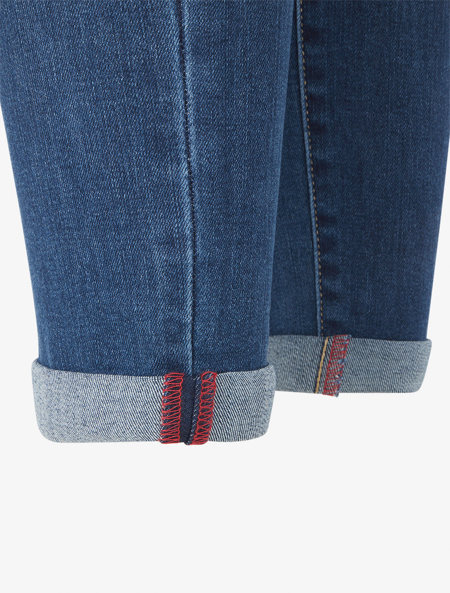 Jean à revers coupe slim - Bleu - 3