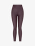 Legging uni en simili - Aubergine - 1