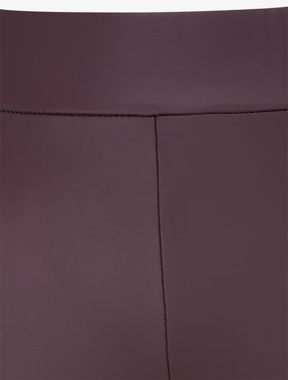 Legging uni en simili - Aubergine - 3