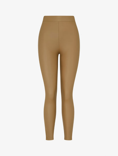 Legging skinny en simili - Camel - 2