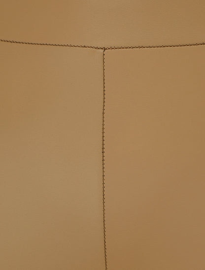 Legging skinny en simili - Camel - 3