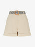 Short droit à rayures - Beige - 1
