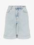 Bermuda droit en jean - Bleu - 1