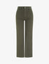 Jean uni à 4 poches coupe wide leg - Kaki - 1