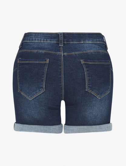 Short en jean taille standard - Bleu - 2