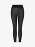 Legging uni en simili élastiqué - Noir - 5