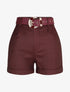 Short en simili à revers - Lie de vin - 5