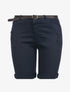 Short uni lacéré - marine - 1