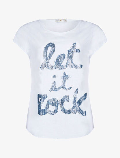 T-shirt let it rock - blanc - 3