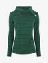 Pull rayé à col montant - Vert sapin - 1