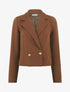 Veste courte unie - Marron - 1