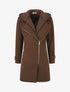 Manteau à empiècement style sweat - Marron - 1