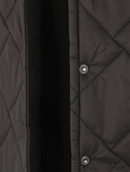 Doudoune matelassée à empiècement sweat - Noir - 3