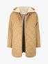 Doudoune matelassée à empiècement sweat - Camel - 4