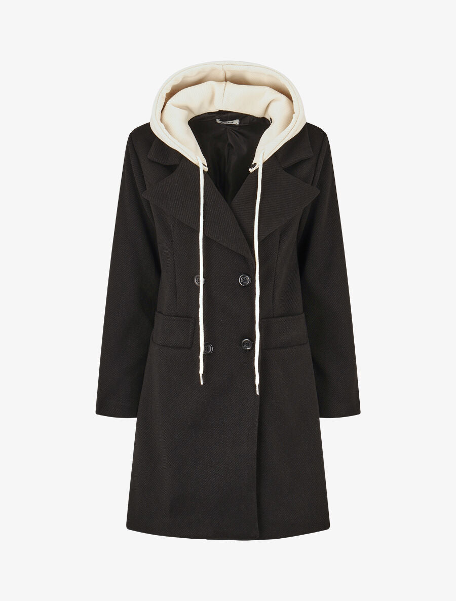 Manteau à capuche style sweat Noir Inspee