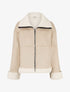 Manteau zippé style aviateur - Beige - 1