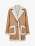 Manteau boutonné style aviateur - Camel - 1