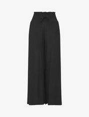Pantalon fluide et texturé à taille haute - Noir - 4