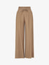 Pantalon fluide et texturé à taille haute - Camel - 1