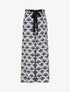 Pantalon ample taille haute imprimé dandelion - Marine - 4