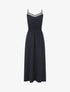 Robe unie élastiquée - Marine - 1