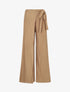 Pantalon texturé à pans - Camel - 4