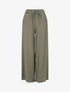 Pantalon fluide élastiqué uni - Kaki - 1