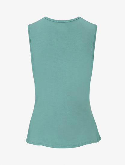 Top droit sans manches col bénitier - Vert d&