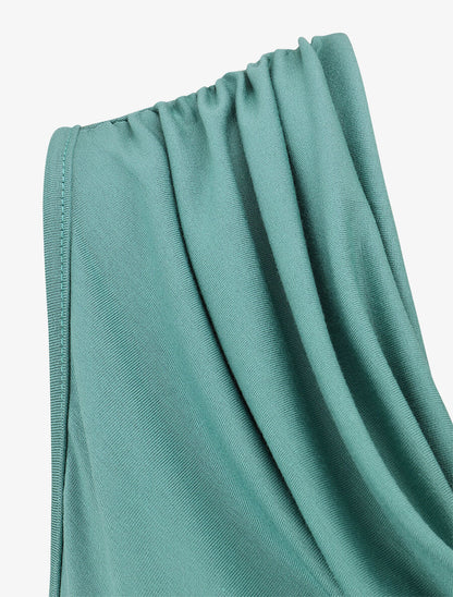 Top droit sans manches col bénitier - Vert d&
