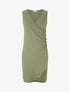 Robe moulante unie à boutons décoratifs - Kaki - 4