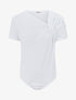Body uni à manches courtes stylisées - Blanc - 4