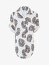 Chemise à manches retroussables imprimé anémones - Noir - 1
