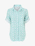 Chemise à manches retroussables imprimé fantaisie - Marine - 1