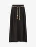 Jupe longue taille haute coupe évasée - Noir - 1
