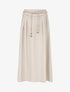 Jupe longue taille haute coupe évasée - Beige - 1