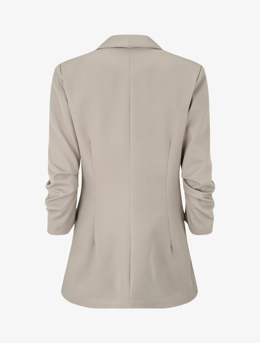 Blazer droit à épaulettes - Beige