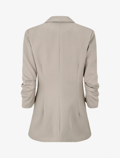 Blazer droit à épaulettes - Beige