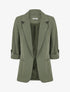 Blazer droit épaulettes et manches 3/4 - Kaki - 1