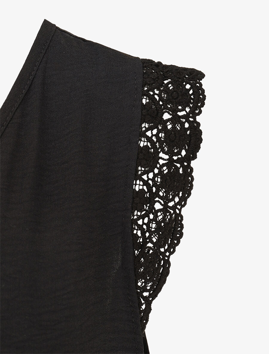 Combinaison fluide sans manches col V - Noir - 3