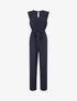 Combinaison fluide sans manches col V - Marine - 1