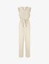 Combinaison fluide sans manches col V - Beige - 4