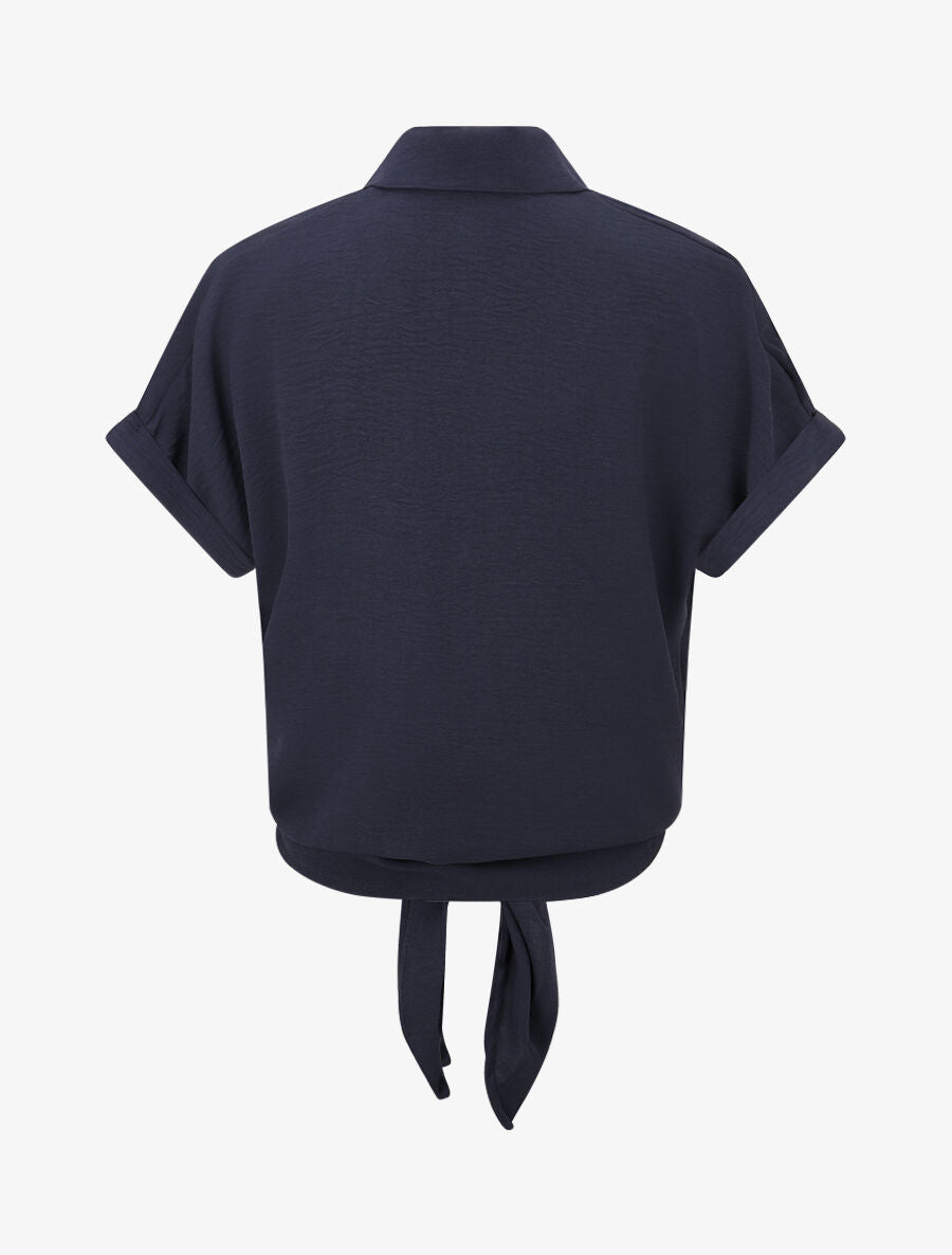 Chemise manches courtes et poche fantaisie - Marine - 2