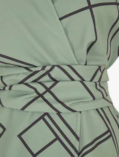 Top sans manches imprimé graphique - Kaki - 3