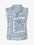 Top sans manches irisé imprimé graphique - Bleu clair - 1