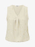 Top uni flocage ancres irisées - Beige - 1