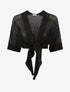 Gilet ajouré à nouer - Noir - 4