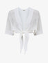 Gilet ajouré à nouer - Blanc - 4